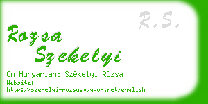 rozsa szekelyi business card