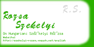 rozsa szekelyi business card